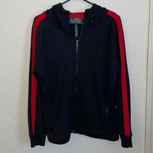 LAUREN ACTIVE RALPH LAUREN HOODIE XL BLACK/RED